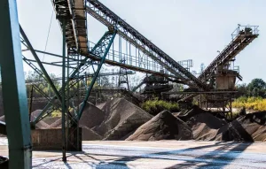 Sandsteinabbau im Steinbruch